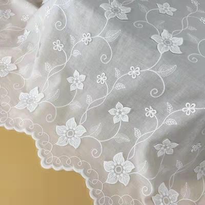 China Factory Direct Selling 3D Dress Flower Lace Fabric European Bridal Home Textile Breathable Comfortable High Quality Cotton Fabric for sale