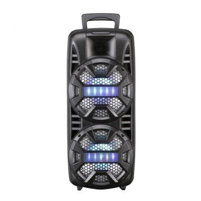 China New 8 Inch Wireless Outdoor Dual Sound Trolley Outdoor Blue Tooth Speakers Portable Large For Karaoke Dancing for sale