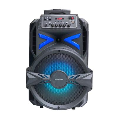 China BT Wireless Audio Home Outdoor Activities Singing High Power Subwoofer Portable Party Box Trolley Speaker With MIC for sale