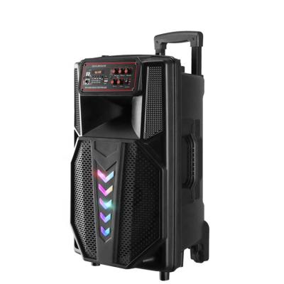 China NEW 12 Inch DJ Cart Wireless Speaker Subwoofer Karaoke Outdoor Portable Party Wireless Speaker With Rhythm Lights for sale