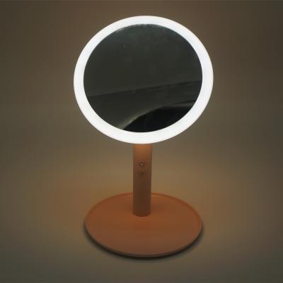 China Dropshipping Amazon Success Lighted Vanity Vintage Led Lighted Travel Makeup Mirror Magnified Desktop Fold Make Up Mirror With Lights for sale