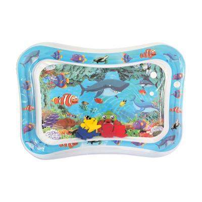 China Wholesale New Design PVC Water Mat Baby Sensory Toys Ocean Fish Children Activity Game Protector Inflatable HEBEIER for sale