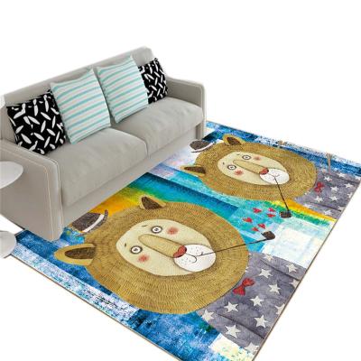 China HEBEIER 2022 new large cardboard hoof baby playmat indoor polyester rug simple modern non-slip floor animal carpet for sale