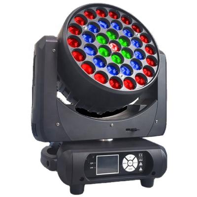 China New 37x15W Stage Wash Light RGBW 4in1 Pixel Ring Control Color Changing Led Zoom Wash Moving Head Light for sale