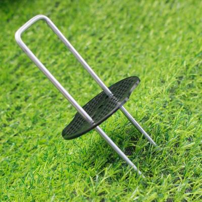 China Garden Landscape Flat Stakes / Spikes / Pins / Pegs Ground Nail Galvanized Turf Staples Anchoring Weed Fence Rustproof 6