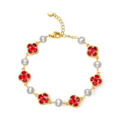 China FASHIONABLE Wholesale Pulsera Zirconia Vintage 18k Gold Plated Alloy Bead Bracelet Gifts For Women Girls for sale