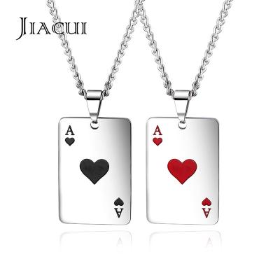 China One Piece Cool Types Necklace Hiphop Jiacui Jewelry Ace Ace Spades Necklace Chains Necklace For Men for sale