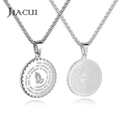 China Jiacui FASHION jewelry necklace pendant wholesale invent the hand of the prayer design around the shaped necklace for sale