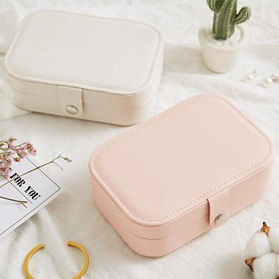 China Jiacui Jewelry Storage Portable Earring Storage White Packaging Box With Necklace Drawer Storage Girl Jewelry Box Rings Earrings for sale