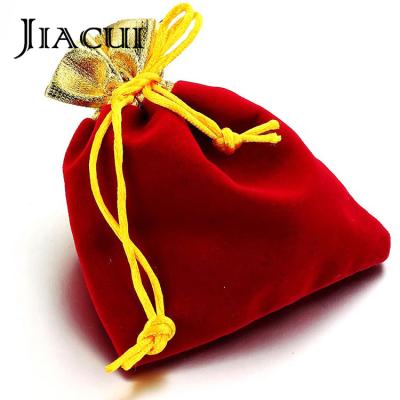 China Luxury Jewelry Packaging Packaging Bag Customized Ring Bracelet Custom Chain Necklaces Storage Velvet Bags for sale