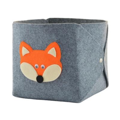 China Sustainable Collapsible Fabric Felt Storage Baskets for sale