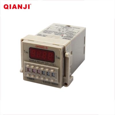 China QIANJI DH48S-S AC 110V 220V 380V DC 12V 24V Electron Meter Sealed Timer Relays 12v Timer for sale