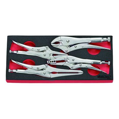 China Modular Tool Organization 4pcs Different Types And Works Pliers Tools With Box Wire Locking Pliers Set for sale