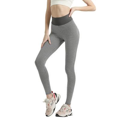 China Sports Breathable Tights Jacquard Bodybuilding Running Yoga Pants for sale