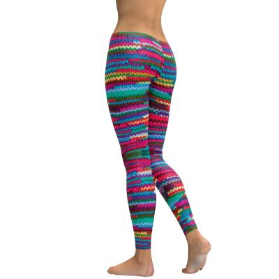 China Breathable Digital Printing Leggings Sports Fitness Color Wool Womens Yoga Pants for sale