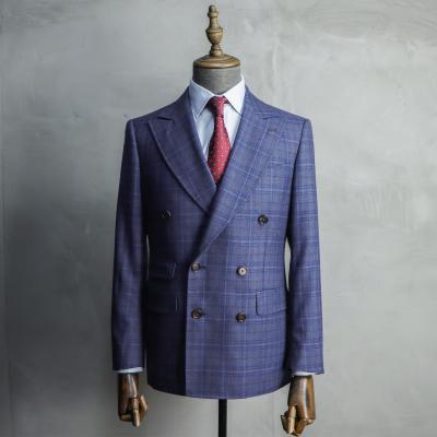 China Plus Size MTM Announced 100% Wool Wedding Formal Suit British Style Men Custom Blazer For Double Breasted Suit 2021 New-3 for sale