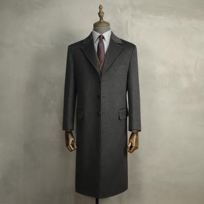 China Custom Suits MTM Cashmere Gray Overcoat Men Wool Tailor made men's wool overcoat with 30% cashmere for sale