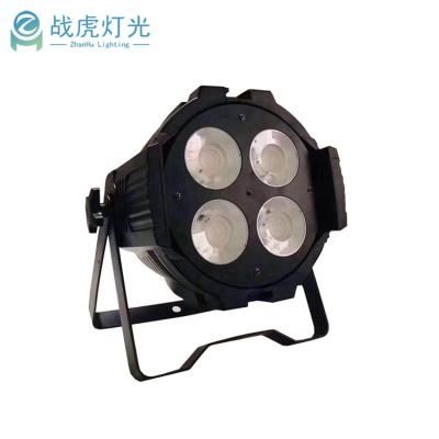 China Wedding High Bright 4*50w Cob Par Light 4 Eye Cob Par Light With Barn Door For Hotel Wedding Stage Activity Bar Disco And DJ for sale