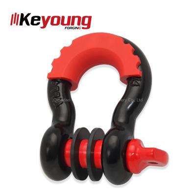 China Automotive Off Road Forged Steel Type USA 3/4 Inch D Ring Shackle With Insulator for sale