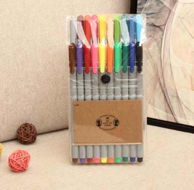 China promotional & Line Drawing Pen Gift Use 20pcs Fineliner Marker Pen Set Coloring Pens 0.4mm for sale