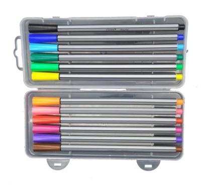 China 12 color drawing fineliner drawing marker, custom pp box with hexagonal felt pen for sale