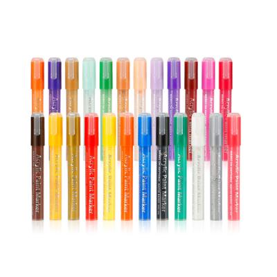 China Office Write On Glass, Ceramic, Porcelain, Metal, Wood, Plastic Permanent Waterproof Paint Marker Pens for sale