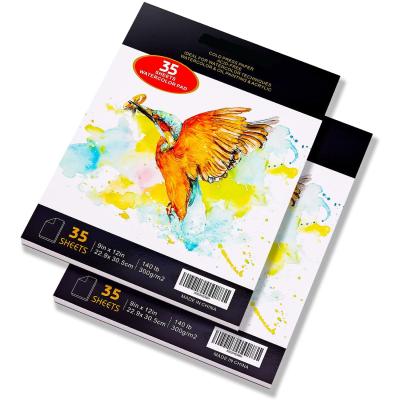 China Wholesale Custom Art Painting Hiqh Quality Sketch Watercolor Paper Pad Watercolor Sketch Drawing Book for sale