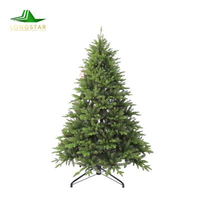 China PVC /PE 7ft Pe PVC Mixed Assembled Christmas Holiday Artificial Tree for sale