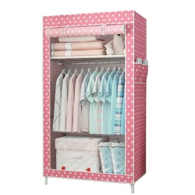 China Plain Non-woven Folding Combination Wardrobe Storage Stocked Wardrobe for sale