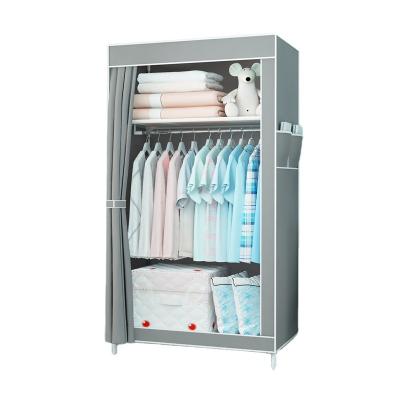 China Portable Clothing Cabinet Wardrobe Nonwoven Fabric Stored Clothes Organizer Roperos Armables Wardrobe Storage Cabinet for sale