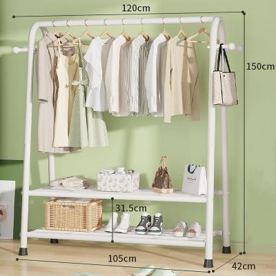 China Mordern Garment Rack Hanger Organizer With Shelves Metal Coat Rack for sale