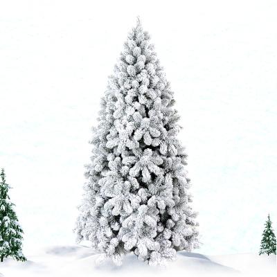 China Wholesale PVC Hinged Artificial Warm White Christmas Tree With LED Lights for sale