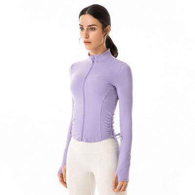 China Top crack! crack! Breathable Gym Training Jacket Women Full Zipper Warm Up Long Sleeve Gym Running for sale