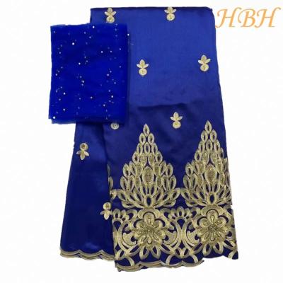 China Viable Blue Nigerian Popular Cheap Price India George Silk Totes For Blouse for sale