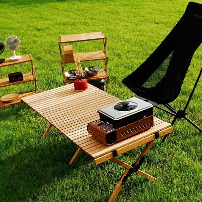 China Modern Foldable Portable Camp Furniture Manufacture Supply Solid Wood Picnic Camping Folding Table for sale