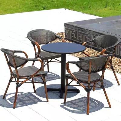 China Restaurant Patio Garden Set Handmade Furniture Rope Woven Chair Outdoor Rope Chair Outdoor Dining Furniture / Comfortable for sale