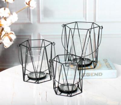 China Modern popular selling black candelabra candle holder gold metal wedding table centerpieces for sale