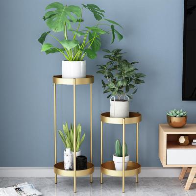 China Wholesale Modern Contemporary Other Home Decor Iron Metal Luxury Bulk Flower Pots Stand Holder Plant Decorative Indoor Ceramic Pot for sale