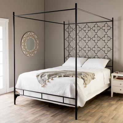 China Color(Size)Adjustable Metal Bed With Forged Metal Frame Design For Hotel Apartment Dorm Bedroom Home Furniture for sale