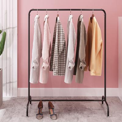 China Indoor Movable Wardrobe Metal Landing Stainless Steel Hanger Clothes Rack Clothes Drying Rack for sale