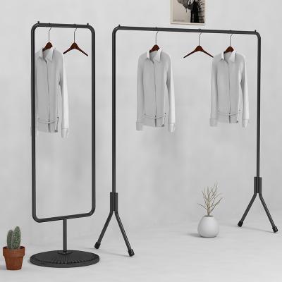 China European Modern Metal Iron Coat Stand Rack Black Clothing Hanger Rack Portable Clothes Rack Wardrobe for sale