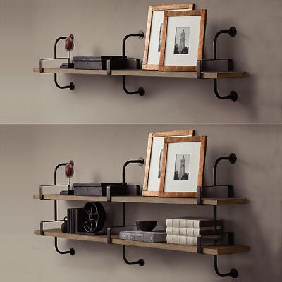 China (Height) Adjustable Wall Pipe Shelf Floating System With Drawer Hooks for sale