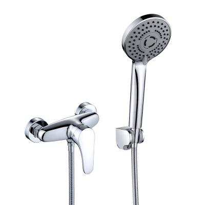 China With Slide Bar Faucet Shower Handset Shower Faucet Set Chrome Plating Bath And Shower Faucets for sale