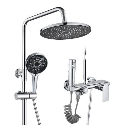 China Without Sliding Bar Shower Faucet Set High Quality New OEM Rain Shower Faucet Set Bath And Rain Shower Faucets for sale