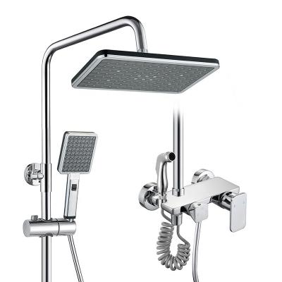 China Without Slide Bar Shower Faucet Set Rainfall Factory Tub Shower Faucet OEM Wholesale Shower Mixer Taps for sale