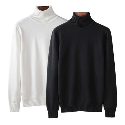 China 2021 Autumn And Winter Men's Long-sleeved Korean Warm Tops Anti-wrinkle Knit Thick Turtle Neck Sweater for sale