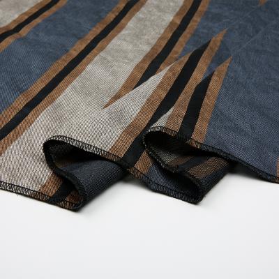 China Viable wholesale men's suit material soft breathable stripe brocade jacquard canvas fabric women JADG1862 for sale