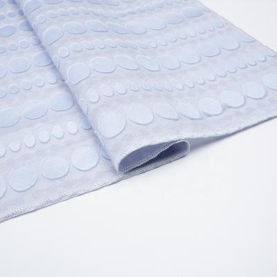 China TDM65-L Waterproof Free Sample Light Blue Cotton Polyester Jacquard Apparel Fabric for sale