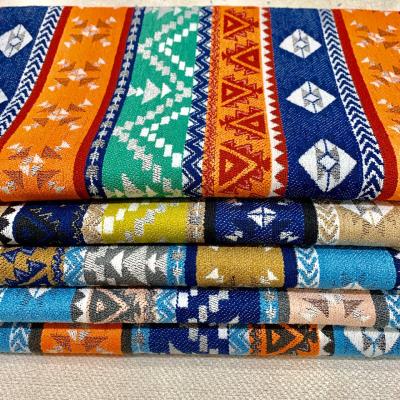 China Multi Colored Blackout Keer Ethnic Style Sofa Bag Home Decorate Fabric Fabric Polyester Chenille Upholstery Vintage Jacquard Woven Fabric for sale