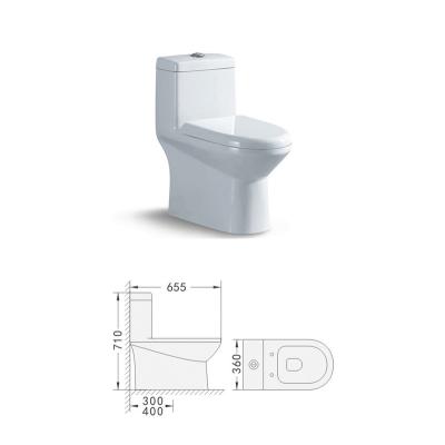 China Factory Wholesale Modern Ceramic One Piece Low Price Double-Flow Toilet Toilet With Cushion Seat Cover 8351 for sale